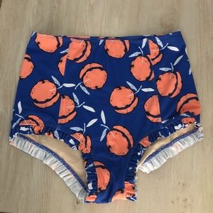 peach high wasted bikini bottoms